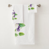 Waterverf Wild Violet-handdoekset Bad Handdoek (Insitu)