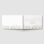 Waterverf Wildbloem Baby shower Gastenboek (Volledig)