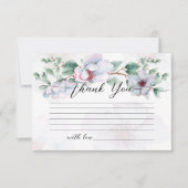 Waterverf wildbloem dank je kaart (Voorkant)