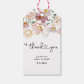 Waterverf wildbloem dank u label cadeaulabel (Voorkant)