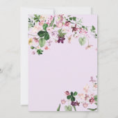 Waterverf Wildbloem Eerste uitnodiging (Achterkant)