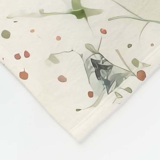 Waterverf Wildbloem Fleece Deken (Hoek)