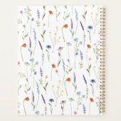 Waterverf Wildbloem Gepersonaliseerd Planner (Achterkant)