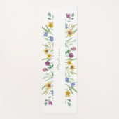 Waterverf Wildbloem Gepersonaliseerd Yogamat (Voorkant)