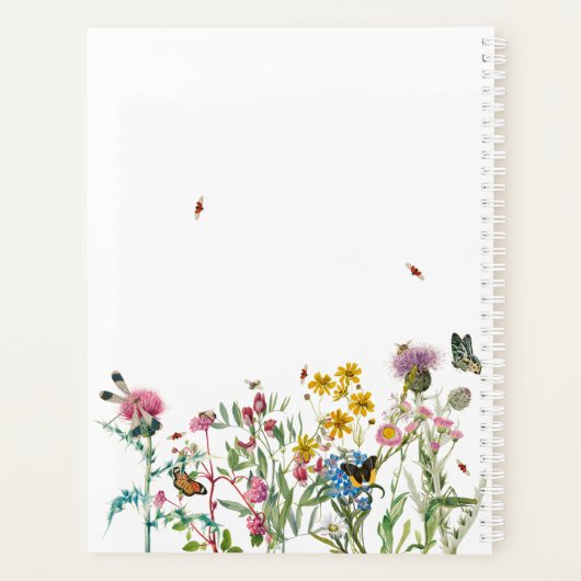 Waterverf Wildbloem Insecten Floral Spring Garden Planner (Achterkant)