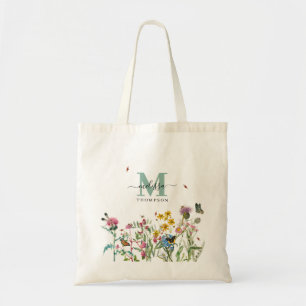 Waterverf Wildbloem Insecten Floral Spring Garden Tote Bag