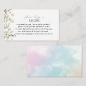 Waterverf Wildbloem Neem een Recipcard b Informatiekaartje (Voorkant / Achterkant)