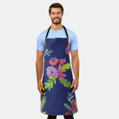 Waterverf Wildbloem Patroon Schort (Gedragen)