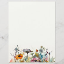 Waterverf Wildbloem Stationery, Journal Paper