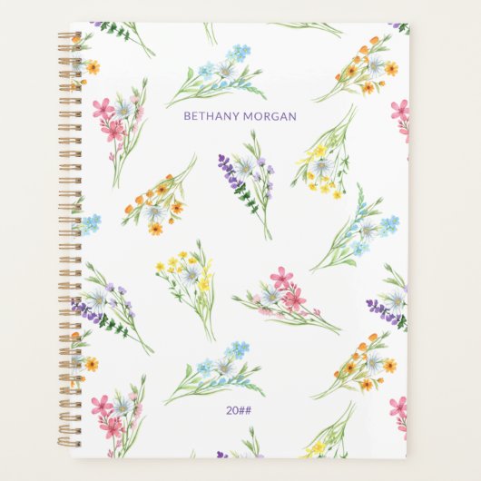  Waterverf Wildbloemen Aangepast Planner (Voorkant)