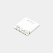 Waterverf Wildbloemen Aangepaste naam Floral Post-it® Notes (Schuin)