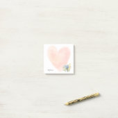 Waterverf Wildbloemen Aangepaste naam Floral Post- Post-it® Notes (Op bureau)