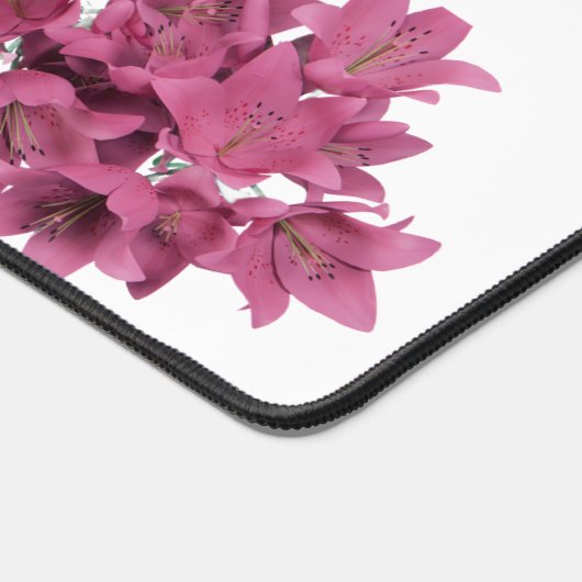 Waterverf Wildbloemen Aangepaste scriptnaam Bureaumat (Hoek)