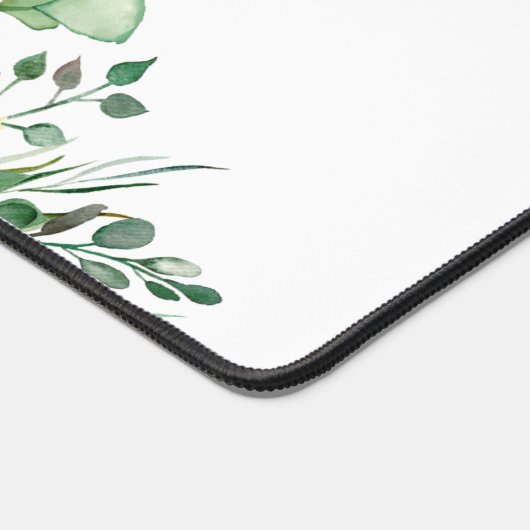 Waterverf Wildbloemen Aangepaste scriptnaam Bureaumat (Hoek)