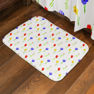 Waterverf Wildbloemen Badmat