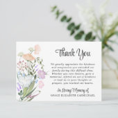 Waterverf Wildbloemen bedankt (Staand voorkant)