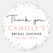 Waterverf Wildbloemen - Bridal Favor Sticker (Voorkant)