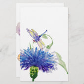 Waterverf Wildbloemen Briefpapier (Voorkant / Achterkant)