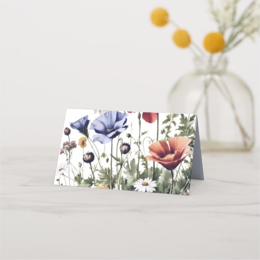 Waterverf Wildbloemen bruiloft (Achterkant)