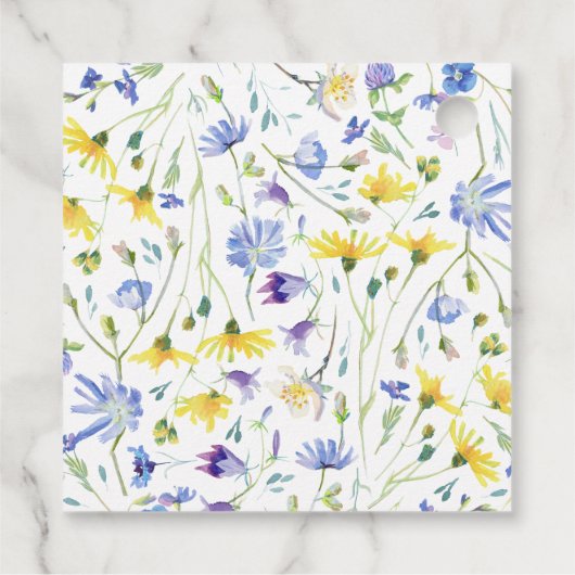 Waterverf Wildbloemen bruiloft Bedankjes Labels (Achterkant)