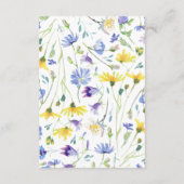 Waterverf Wildbloemen bruiloft Informatiekaartje (Achterkant)