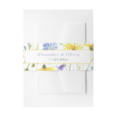 Waterverf Wildbloemen bruiloft Uitnodigingen Wikkel (Voorkant Voorbeeld)