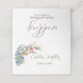 Waterverf Wildbloemen en Blauwbes Rustic (Buitenkant ongevouwen)