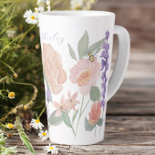 Waterverf Wildbloemen en honingbijen Aangepast Latte Mok