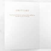 Waterverf Wildbloemen Fotobegrafenisprogramma Drieluik Uitnodiging (Binnenzijde eerst)