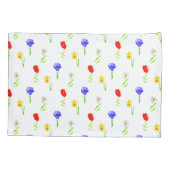 Waterverf Wildbloemen Kussensloop (Achterkant-Links)