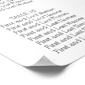 Waterverf Wildbloemen Lavender Seating Chart Poster (Hoek)