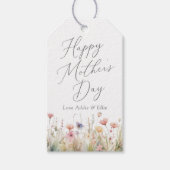 Waterverf Wildbloemen Moederdag Cadeaulabel (Voorkant)