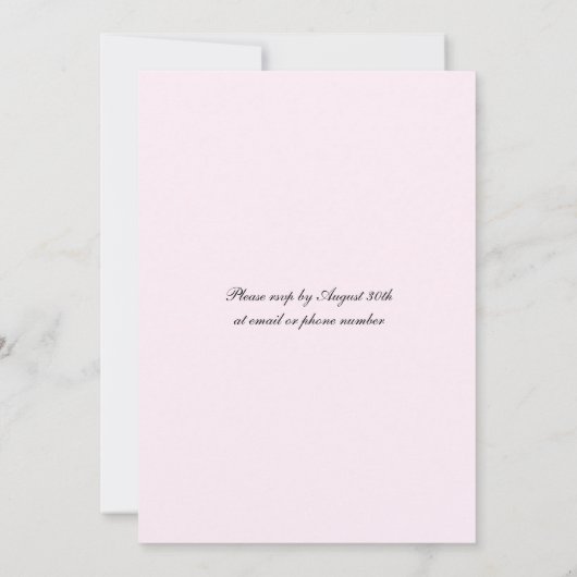 Waterverf Wildbloemen Monogram Spring Weddenschap Kaart (Achterkant)