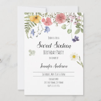 Waterverf Wildbloemen Save The Date