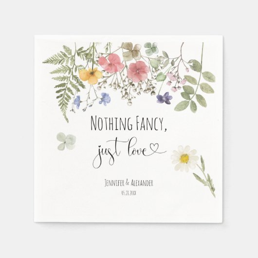 Waterverf Wildbloemen Servet (Voorkant)