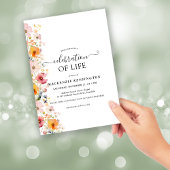 Waterverf Wildbloemen Viering van het leven Kaart