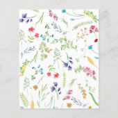 Waterverf Wildbloemen Vrijgezellenfeest Game (Achterkant)