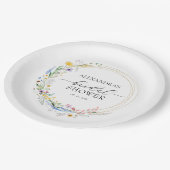 Waterverf Wildbloemen Vrijgezellenfeest Papieren Bordje (Gekanteld)