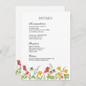 Waterverf Wildbloemen Weddenschap Informatiekaartje (Voorkant / Achterkant)