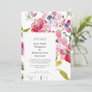 Waterverf Wildbloemen Weddenschap Kaart