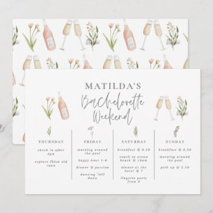Waterverf wildbloemkorrelige bachelorette