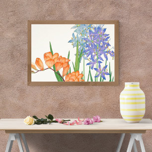Waterverf Wildbloemschilderij - Bloeiende Camas Foto Afdruk