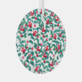 Waterverf wilde bessen, naadloos patroon. glas ornament (Voorkant Rechts)