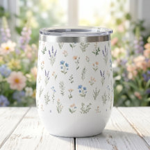Waterverf Wilde Bloem Blauwe Lavendel Boho Landhui