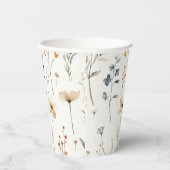 Waterverf wilde bloem boho  papieren bekers (Rechts)