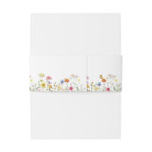 Waterverf Wilde bloem Boterfly Botanische bruiloft Uitnodigingen Wikkel (Achterkant Voorbeeld)