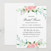 Waterverf Wilde bloem Bridal Shower Kaart (Voorkant / Achterkant)
