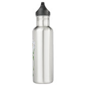 Waterverf Wilde bloem Daisy Elegant Script Name Waterfles (Rechts)