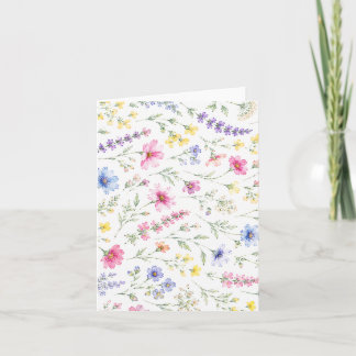 Waterverf Wilde Bloem Envelope Voering Kaart