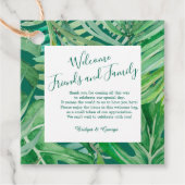 waterverf wilde bloem groen gebladerte bedankjes labels (Voorkant)